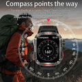 2026 Military GPS Smart Watch Money Detector Light Compass Waterproof Outdoor Sport Tracker Bluetooth Call Watch with Flashlight