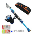 2m Kids Portable Telescopic Fishing Rod Reel Combo Kit With Simulated Soft Lures Storage Bag For Beginner Freshwater Saltwater
