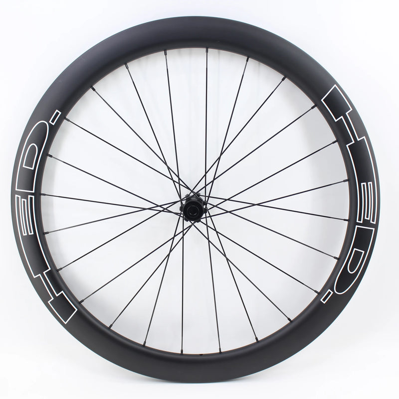 New 700C Road Bike Matt UD Full Carbon Bicycle Direct pull Thru Axle Disc brake wheelset carbon tubular clincher tubeless rims