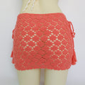 High Quality Bikini Cover Up Mini Skirt Beach Skirt Hollow Out Tassel Bandage Short Beach Skirt Cover-Ups 100% Handmade