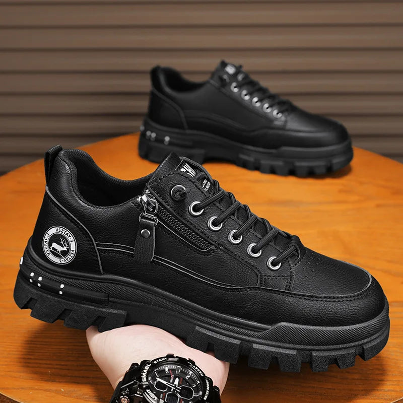 Men's Casual Sports Outdoor Hiking Trendy Fashion Street Comfortable Men's Thick Soled Board Shoes