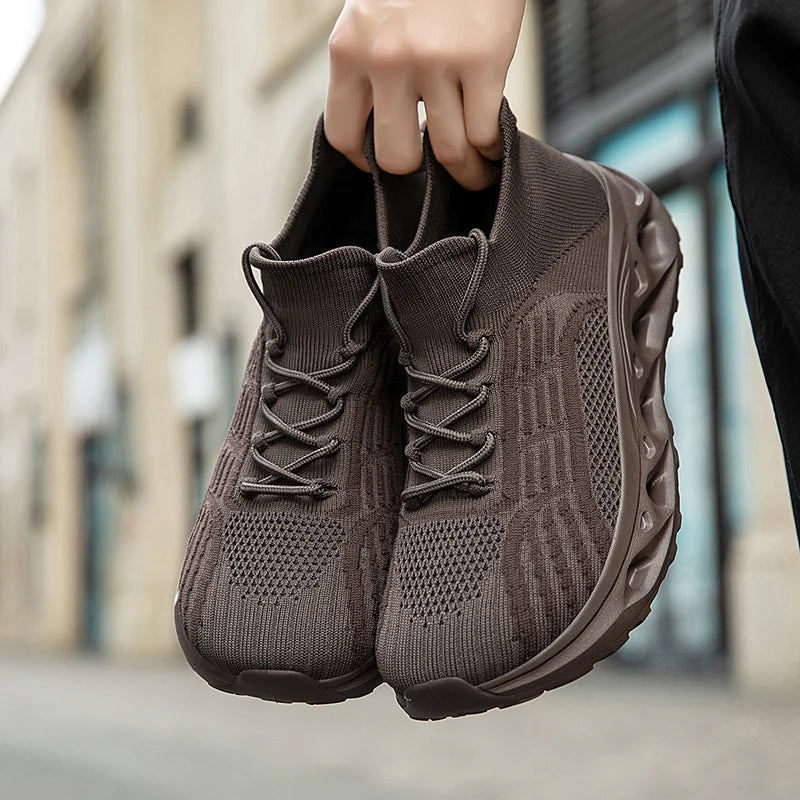 2025 Men's Urban Technology Sports Shoes - Brown Shoes Rebound Sole Design Women Anti Slip High Performance Street Shoes Hiking