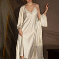 Plus Size Long Robe Nightgown Set Pajama Elegant Kimono | SAMAG