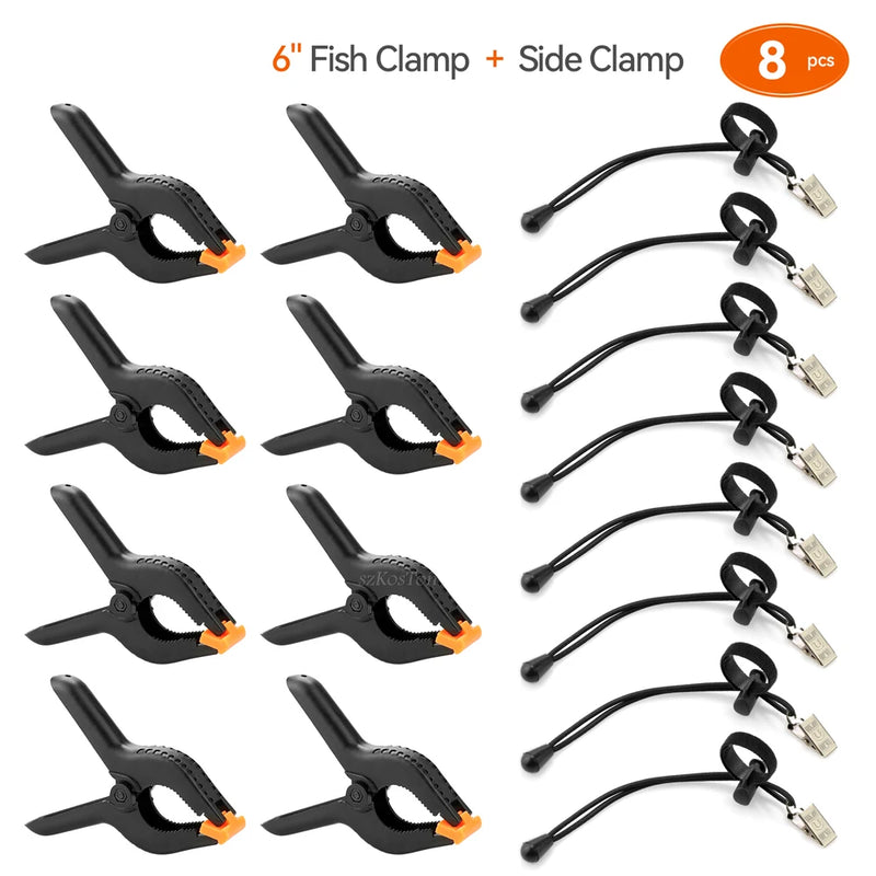 Backdrop Clips Clamps Kit Includes Metal Heavy Duty Spring Clamps Adjustable Elastic Clamps Holders for Video Studio Background