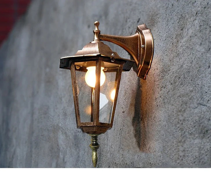 Europe Style Retro E27 Wall Lamp Courtyard Garden Outdoor Waterproof Lighting Aisel Stairs Residential Balcony Porch Fixtures
