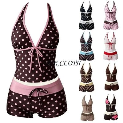 Women's Tankini Swimsuits with Shorts Vintage Beach | SAMAG