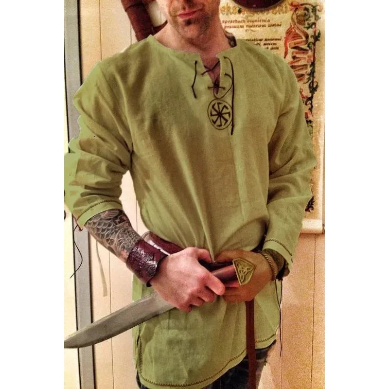 Medieval Pirate Tunic Top Halloween Costume for Men Adult | SAMAG