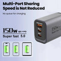 150W Type C Charger Fast Charging Phone Charger Adapter For iPhone Samsung Xiaomi Huawei EU/US/UK Plug Quick Charge Wall Charger