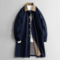 Plus Size 8XL Men Spring Trench Turn Down Collar Long Windbreaker Jacket Male Oversize Big Large Windproof Coat Autumn Outwear