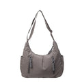 Summer Women Solid Color Shoulder Bag Fashion Lightweight Versatile Travel Crossbody Bag Commuter Nylon Large Capacity Hobo Bag