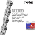 TANKE Bike Chain S8 S9 S10 S11 S12 MTB Road Bicycle Chains,Variable Speed Chain 116/126L High Quality Current Cycling Accessorie