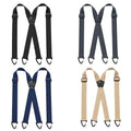 Heavy Duty Work Suspenders Adjustable X Shape Tactical Tool Belt Strap Men Elastic Wide Pant Clamps Cargo Clip