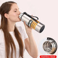 500/1000/1500ml Stainless Steel Thermos Large Capacity Vacuum Flask Portable Insulated Tumbler with Rope Thermo Bottle