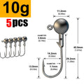 5pcs 1g 2g 3g 4g 5g 10g 20g 22g 25g 28g crank Jig head hook fishing hook head Jig lure hard bait soft worm jig hook for fishing