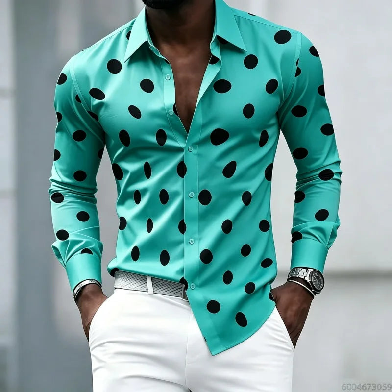 Men's shirt with polka dot print, trendy and personalized | SAMAG