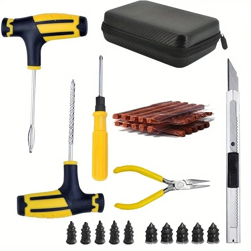 Motorcycle Tire Repair Kit Tyre Puncture Repair Tools Car Accessories Tire Strips Stirring Repair Tool Kit  Puncture Plug Tools