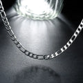 925 Sterling silver 18K gold Necklace 6MM sideways chain Nice noble for Men Women fashion Jewelrys Wedding party