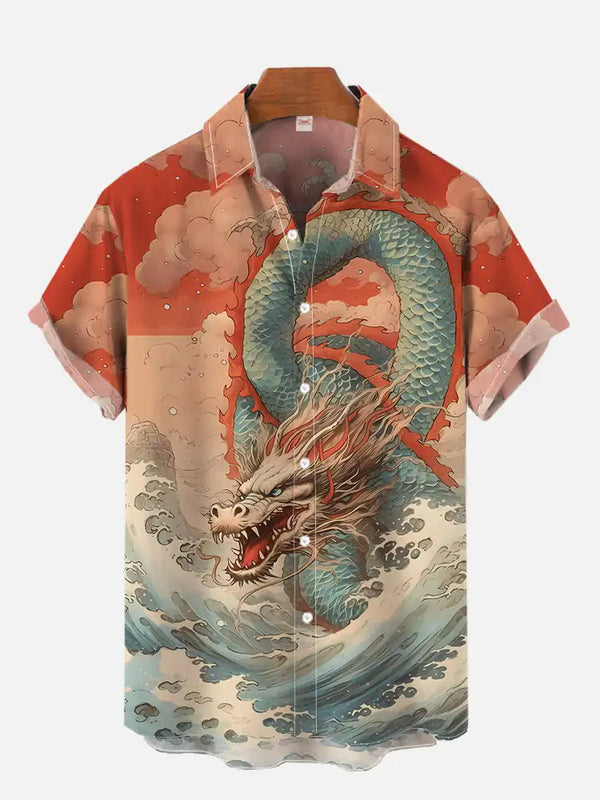 Men's Shirt Dragon Print Casual Daily Tops 3D Printing | SAMAG