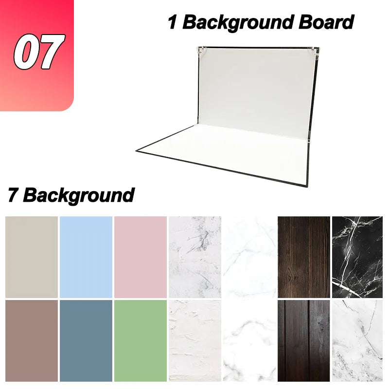 29x21cm Photography Backdrop Board 7 Pcs 2 Sided Photo Background Set 14 Wood Grain Studio Waterproof Product Photographic Props