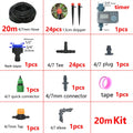 5-50M Automatic Garden Watering System DIY Timer Water Drip Irrigation System Plant Watering Kit Red Drippers Set