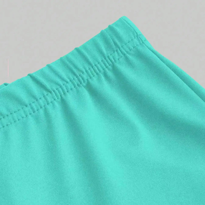 Fresh Mint Green Short - Sleeve Letter - Number Outfit - View 4 | SAMAG