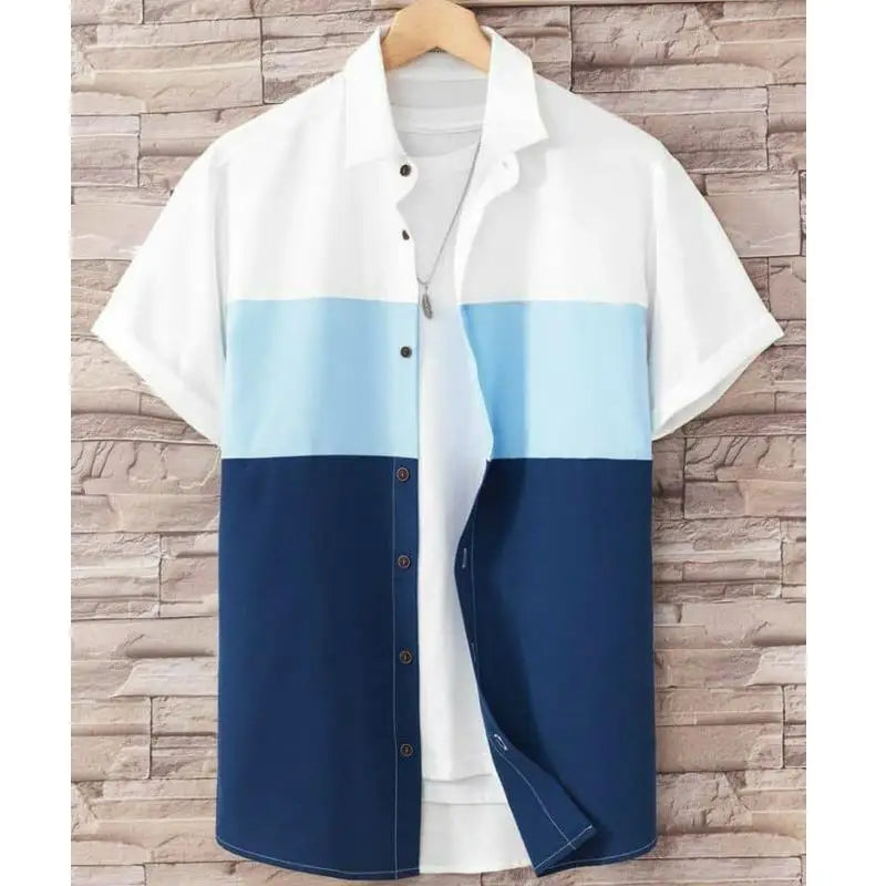 New Shirts For Men 3d Patchwork Plaid Printed Clothing | SAMAG