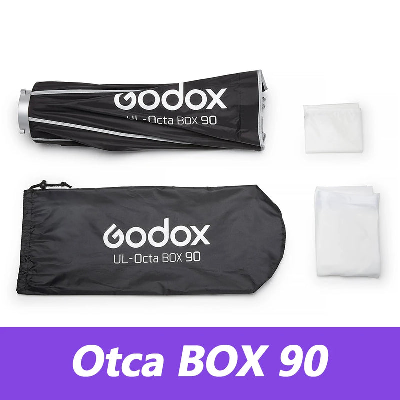 Godox UL-Octa BOX 60cm 90cm 120cm 150cm Octagonal Softbox Bowens Mount Quick Release Foldable with Diffuser Grid