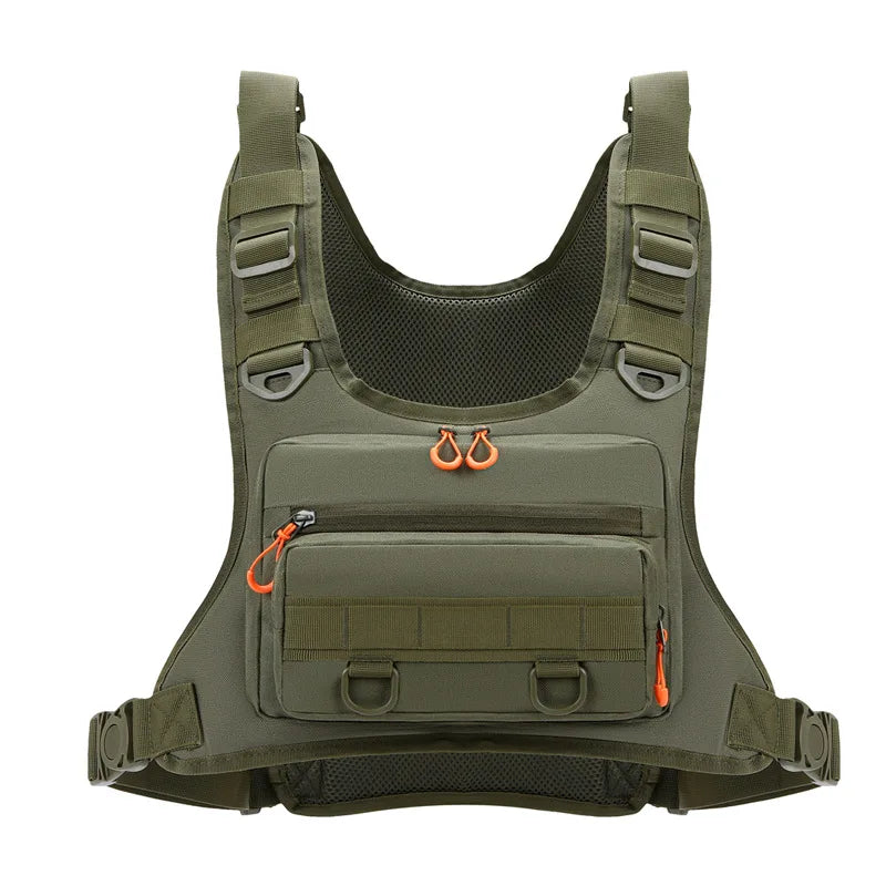 Fishing Tackle Vest Chest Bag for Men Camo Tactical | SAMAG