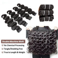 20 30 32 Inch Body Wave Double Weft Human Hair Bundles Remy Hair Extensions Unprocessed Brazilian Hair 1 3 4 Weave Natural Color