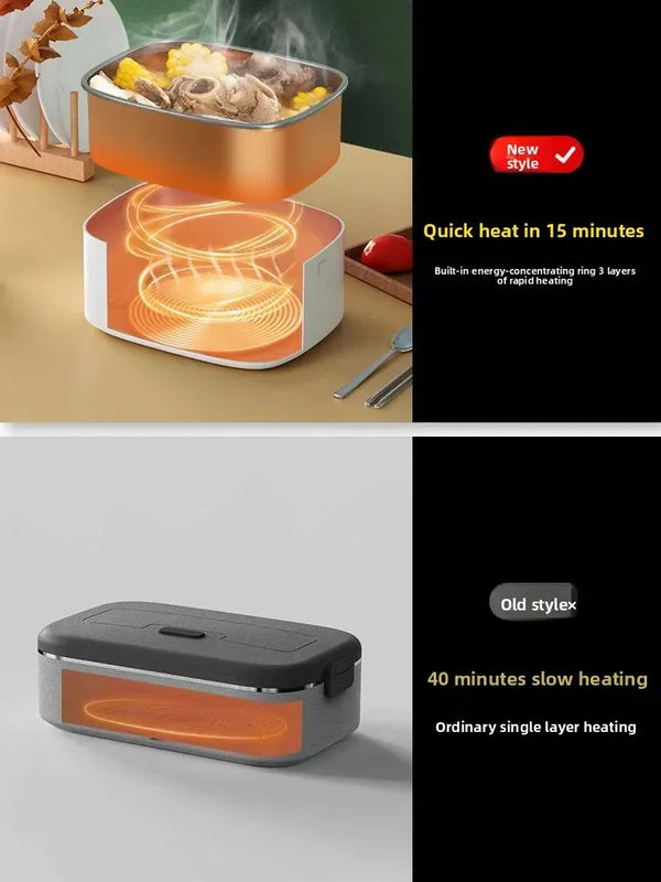 Durable Car Microwave Oven 1.8L 12V24V Water-Free Heating Multifunctional Vehicle Cooking Pot