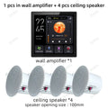 Home Bluetooths Wall Amplifier 2 Zone Audio Background Music Host Control System Mini Touch Screen Ceiling Speakers Sound Panel