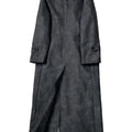 Mauroicardi Spring Autumn Extra Long Distressed Pu Leather Trench Coat Men Belt Double Breasted Luxury Designer Clothes Fashion