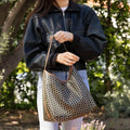 Designer Hobo Bags For Women Luxury Brand High Quality Monogram Canvas Smooth Leather Handle Large Capacity Elegant Shoulder Bag