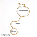 Fashion 18K Gold Plated Stainless Steel Zircon Ring Bracelet for Women Individualistic Daily Wear - Visuel 10 | SAMAG