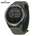 NORTH EDGE 2026 TERRAX Men's Digital Watches Outdoor Sports Swimming Waterproof 50M Stopwatch Countdown Electronic Watch For Men