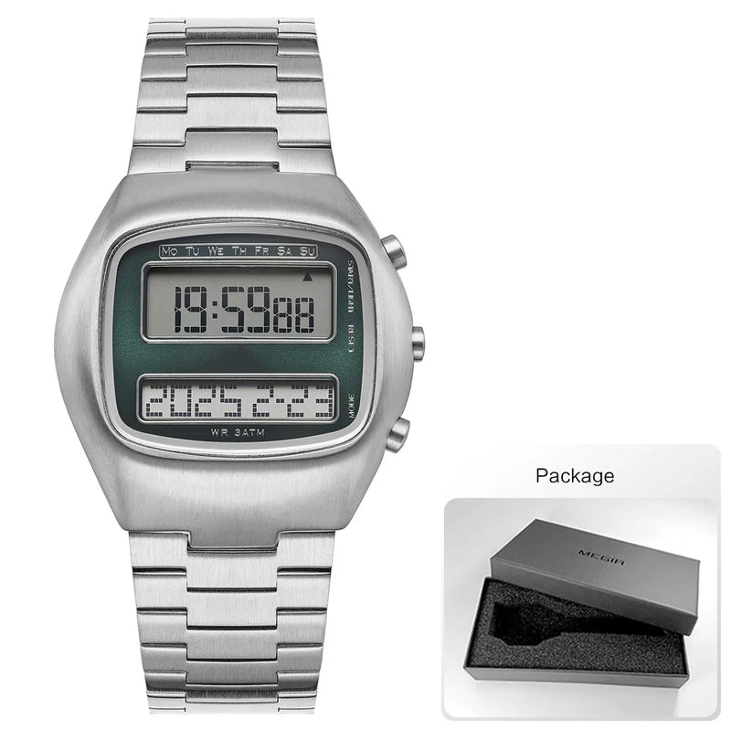Fashion Electronic Watch for Men Dual - Screen with Luminous Backlight Year Month Date Week Unisex - Visuel 9 | SAMAG