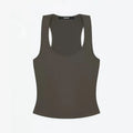 ANK Air Summer Top with Solid Color, Black and White Powder, Wide Shoulder Strap, I-Shaped Tank Top, Women's Sports, Daily Wear