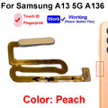 Fingerprint Sensor Touch ID Connector Flex Cable With Power Button For Samsung Galaxy A13 4G 5G A135 A136 Parts