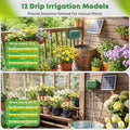 Solar Automatic Watering Kit for Garden, Drip Irrigation Watering System with 15 m Watering Hose, Balconies, Flower Pots, Plants
