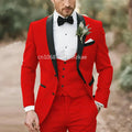 Elegant Light Green Formal Wedding Men Suit Groom Tuxedo Prom Slim Fit Blazer Hombre High Quality Custom 3 Piece Costume Homme