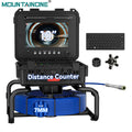 Sewer Pipe Inspection Camera With Keyboard Meter Counter,10" IPS Screen 7mm 512hz Self-Leveling AHD1080P Sewer Drain Borescope