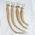 U Tip Fusion Hair Extensions Blonde Natural Real Human Hair Extensions 1.5cm Keratin Hair Capsules 50pcs 30g 40g 50g 12-24inch