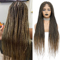 Cornrows Braided Wig Small Square Knotless Box Braids Wigs For Black Women With Baby Hair Synthetic Long 36Inches Braiding Hair