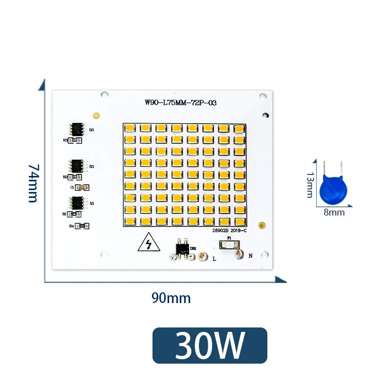 LED Lamp Chip SMD2835 Light Beads AC 220V 230V 240V 10W 20W 30W 50W 100W DIY For Outdoor Floodlight Cold White Warm White