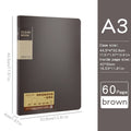 Thickened Light Retro Color A3 Document Folder Multi-color Matte Office Student 8K Large Portfolio Sketch Folder for Drawings
