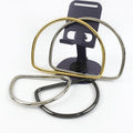 1-10Pcs D Ring Shape Metal Handles Replacement DIY Handbags Bags Purse for Making Women Bag Belt Hardware Accessories