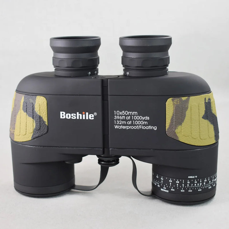 Boshile 10x50 Binoculars Built-in Compass Telescope Zoom Navigation Hunting Hiking Camping Big Eyepiece Waterproof Nitrogen Bak4