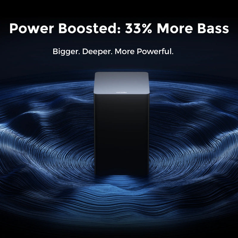 ULTIMEA Poseidon D80 Boom 7.1ch Dolby Atmos Soundbar Surround Sound, Wireless Subwoofer & 4 Surround Speakers, BassMX Technology