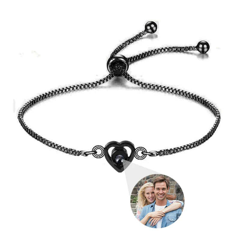 Custom Photo Bracelet Personalized Projection with Picture Inside 100 Languages I Love You Stainless Steel - Visuel 8 | SAMAG