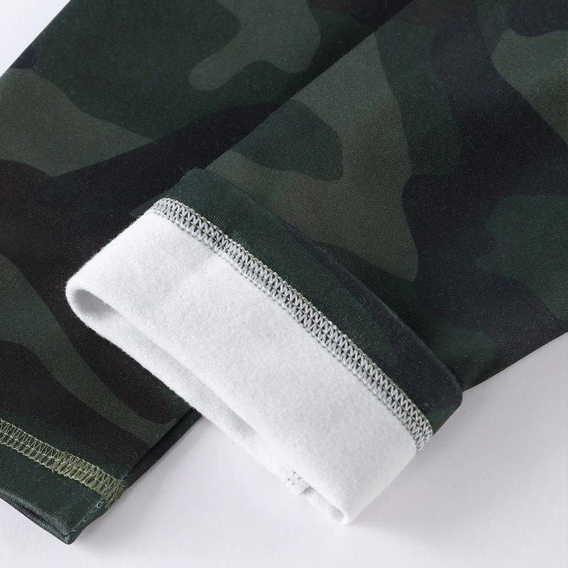 1pcs Long Sleeve Thermal Underwear Men Camouflage Man Thermal Clothes Warm Sleepwear For Winter Autumn Print First Layer